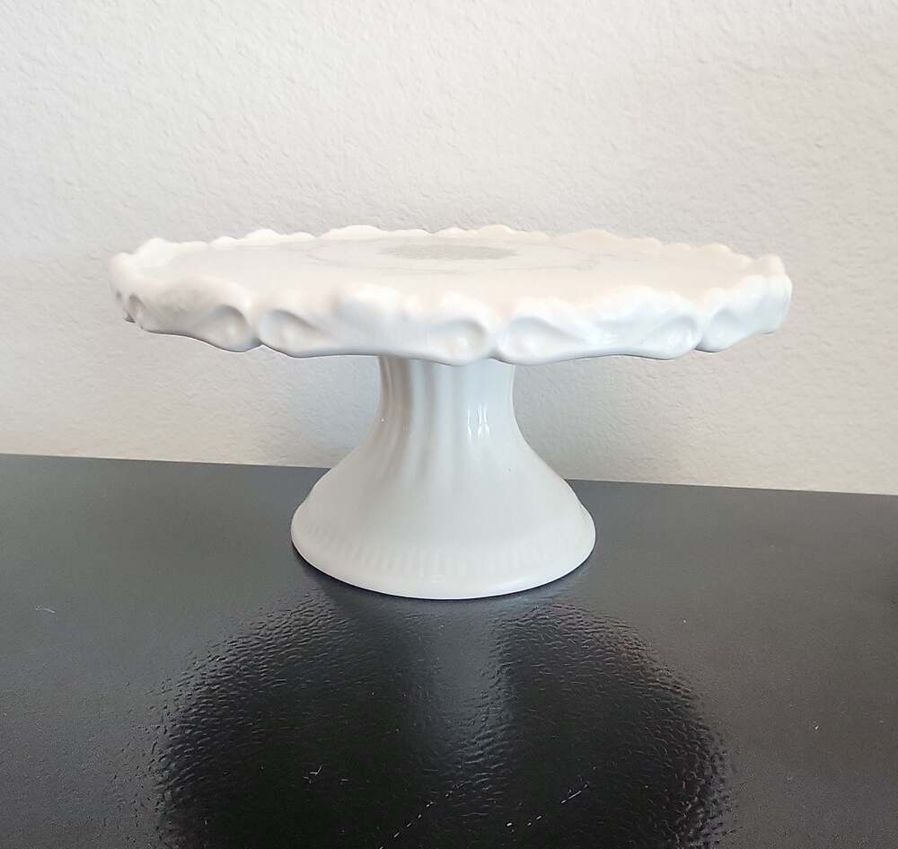 Russ Berrie Visions of Sugarplums Ceramic Pedestal Cake Stand